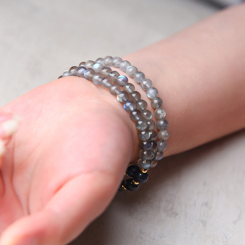 Wear FengShui Moonstone Lazurite Calm Healing Positive Bracelet
