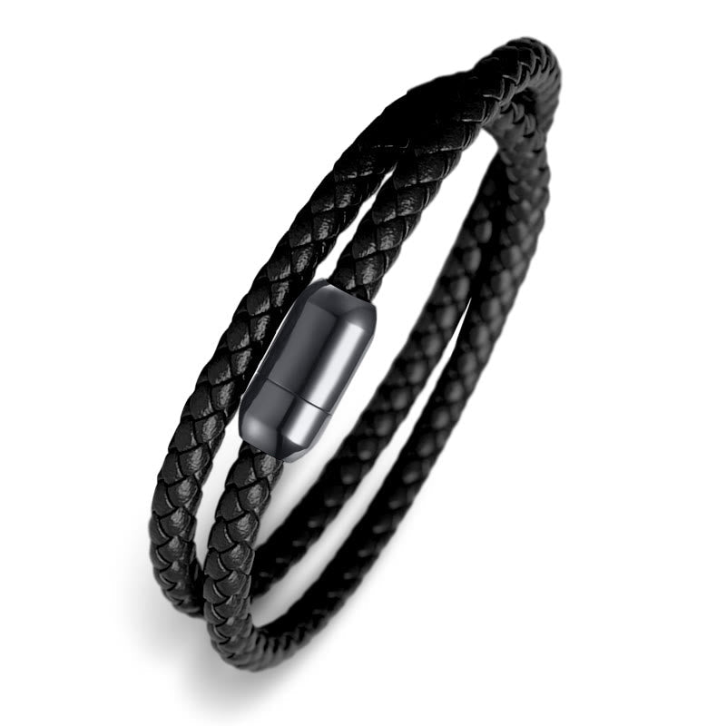 Wear FengShui Genuine Leather Red String Protection Magnetic Buckle Bracelet