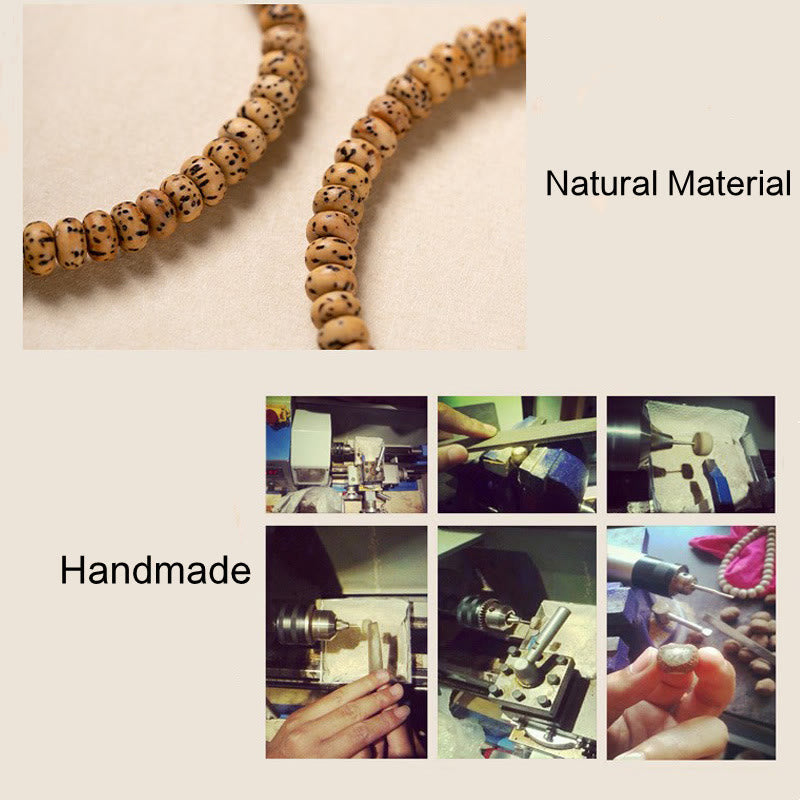 Wear FengShui Bodhi Seed Small Leaf Red Sandalwood Wisdom Bracelet