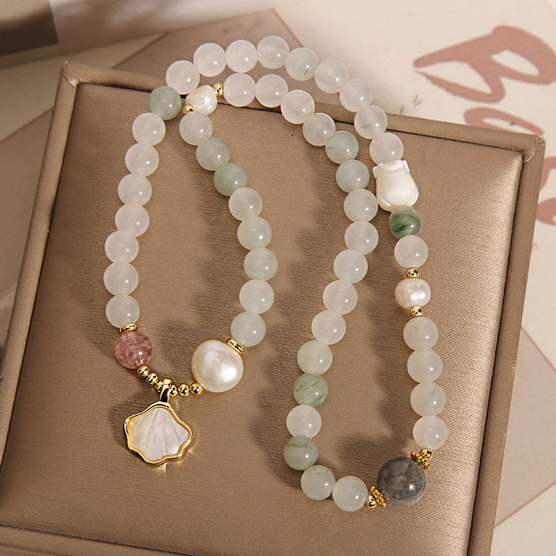 Wear FengShui Double Layer Jade Shell Luck Bracelet