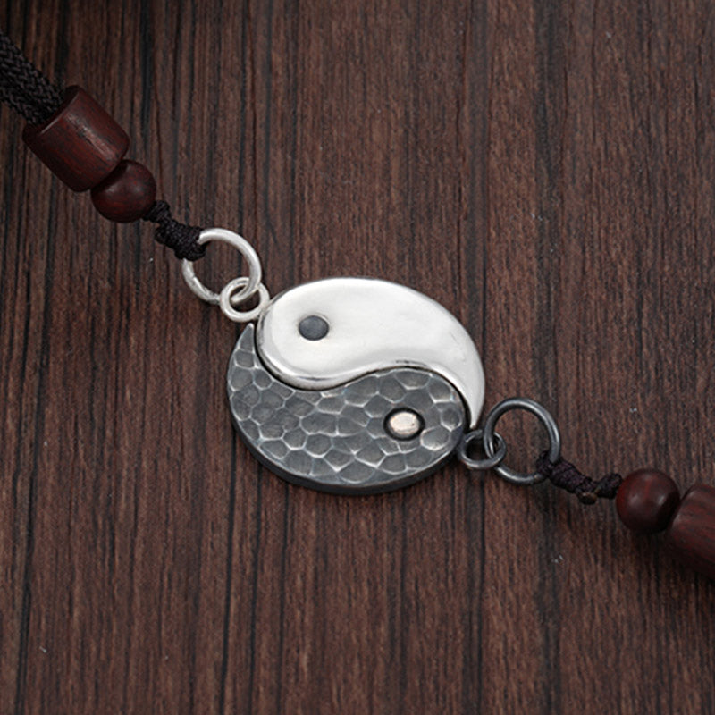 Wear FengShui 990 Sterling Silver Yin Yang Balance Harmony Necklace Pendant