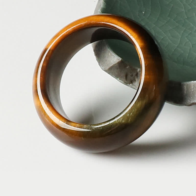 Wear FengShui Tiger Eye Stone Strength Protection Ring