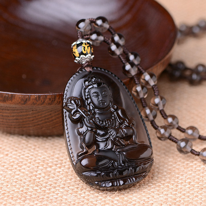 Wear FengShui Chinese Zodiac Obsidian Protection Necklace