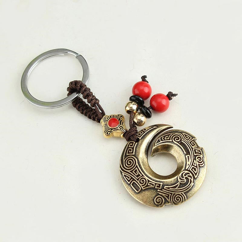 Wear FengShui Good Luck Fortune Copper Wealth Key Chain