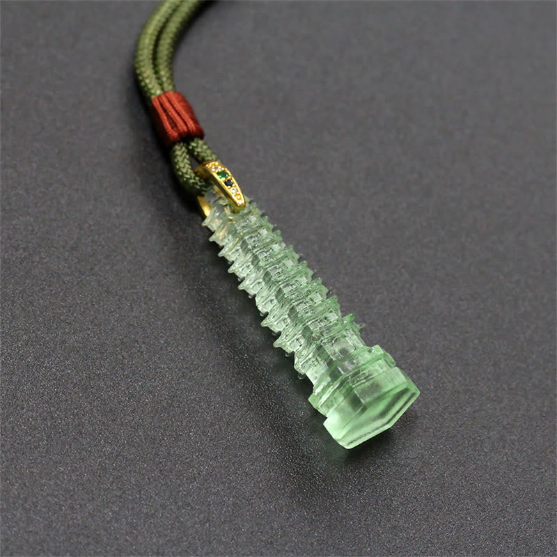 Wear FengShui Liuli Ancient Pagoda Wisdom Necklace