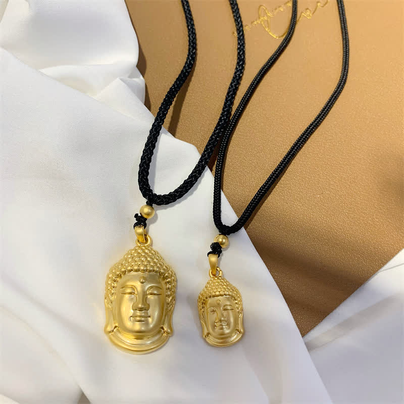 Wear FengShui Gold Buddha Copper Wealth Necklace Pendant