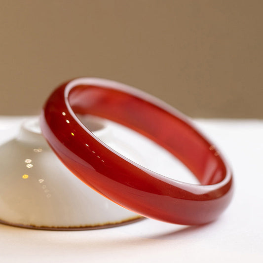 Wear FengShui Natural Red Agate Confidence Bracelet Bangle