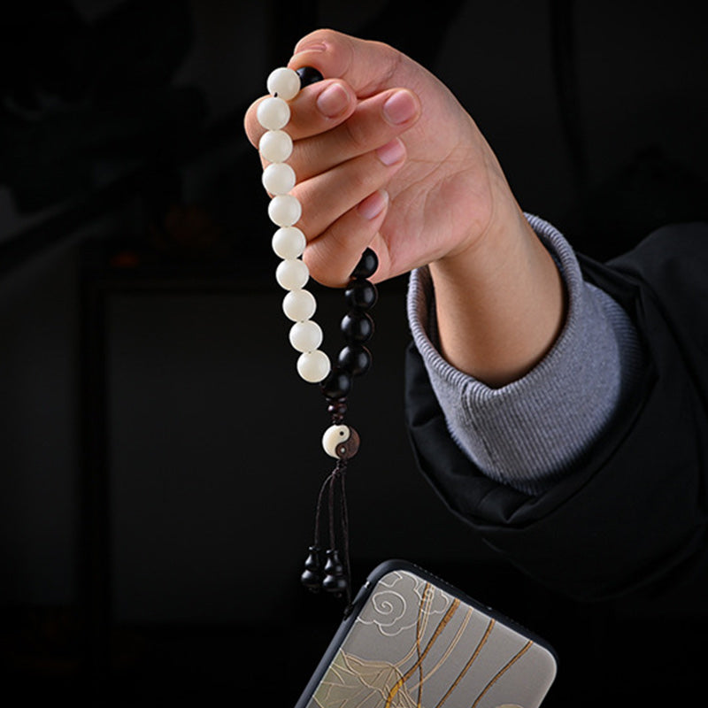 Wear FengShui Ebony YinYang Protection Bracelet Decoration