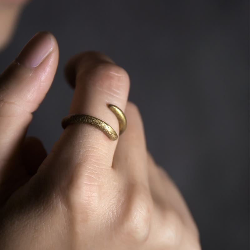 Wear FengShui Simple Design Copper Luck Adjustable Ring