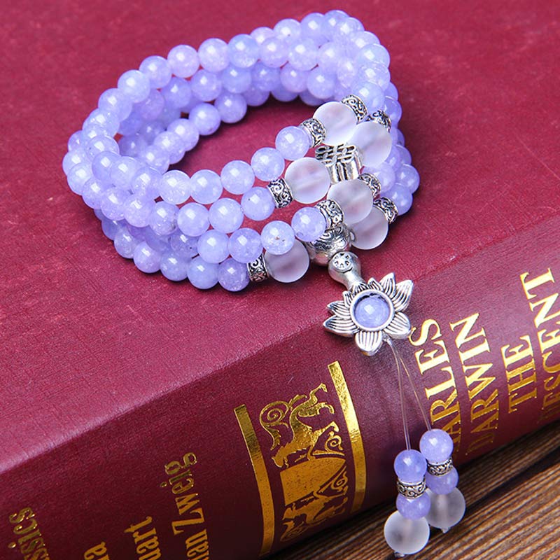 Wear FengShui Purple Jasper Bead Strength Bracelet Mala