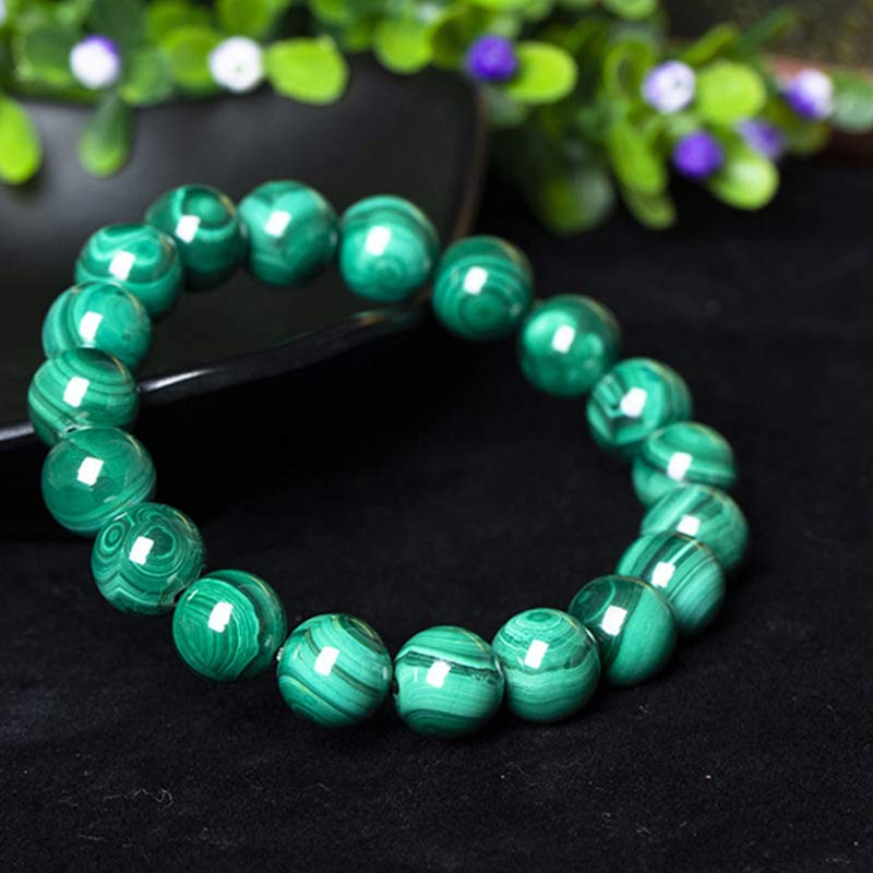 Wear FengShui Natural Malachite Protection Calmness Bracelet