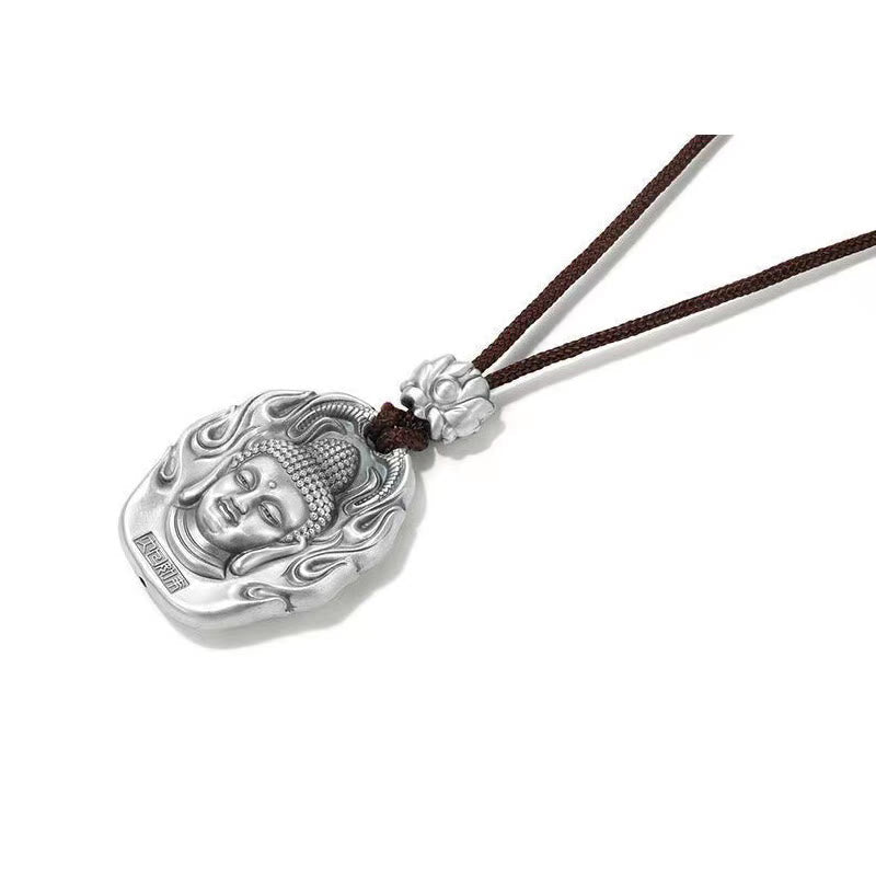 Wear FengShui Chinese Zodiac Natal Buddha Om Mani Padme Hum Lotus Compassion Necklace Pendant