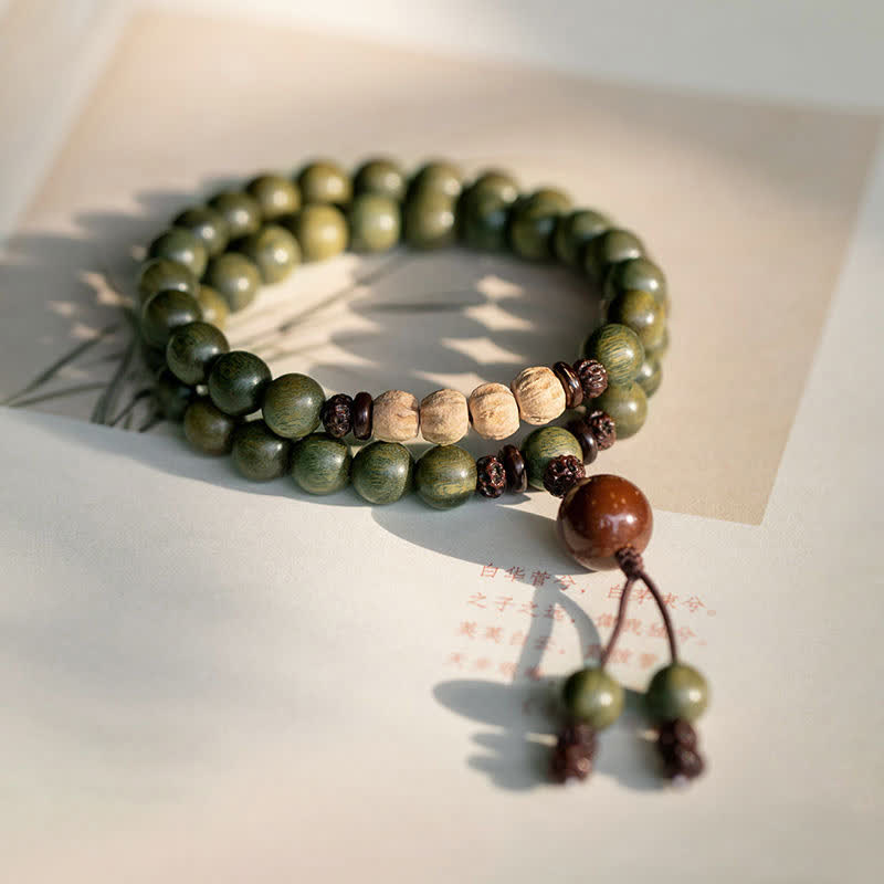 Wear FengShui Green Sandalwood Positive Peace Bracelet