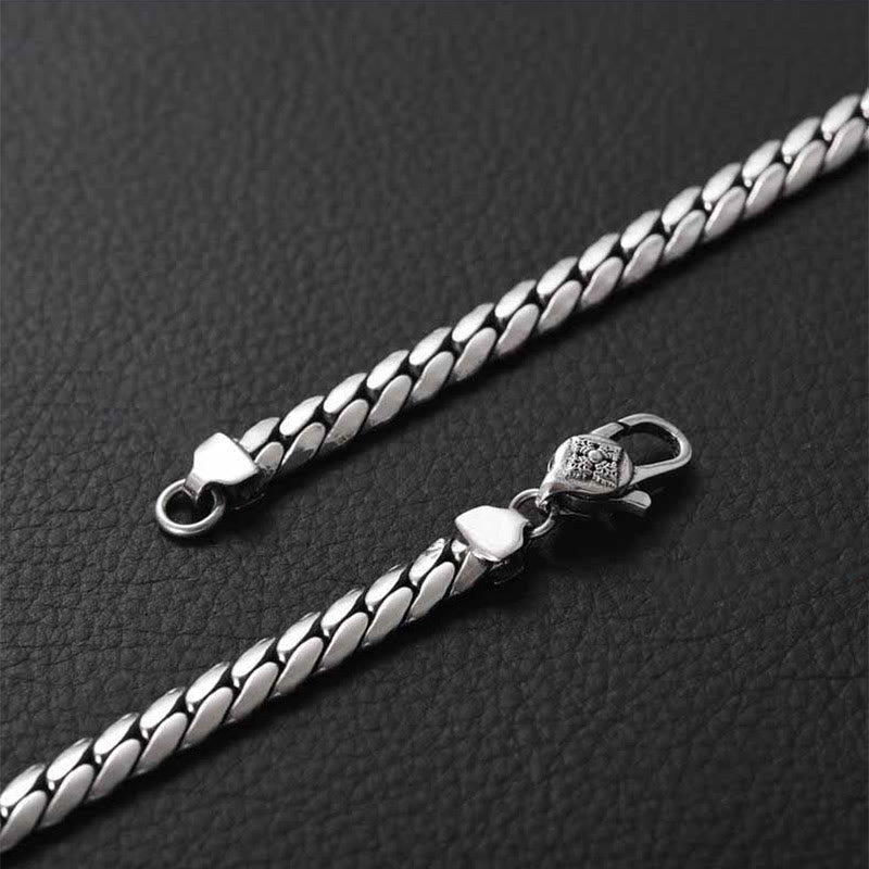 Wear FengShui Double Dorje Vajra Strength Punk Copper Chain Bracelet Necklace