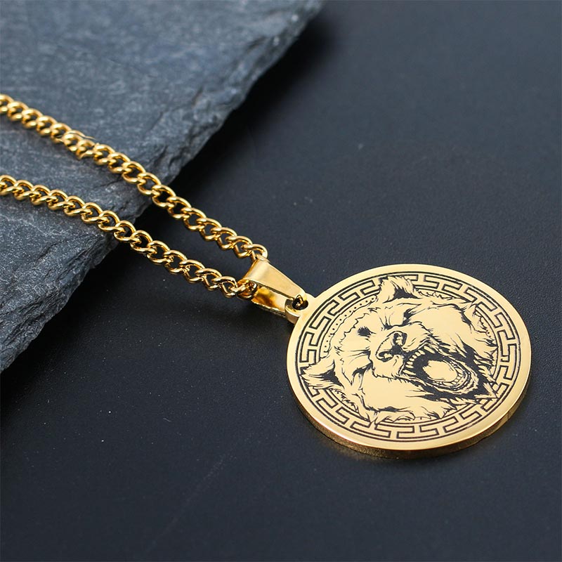 Wear FengShui Animal Titanium Steel Chain Necklace Protection Pendant