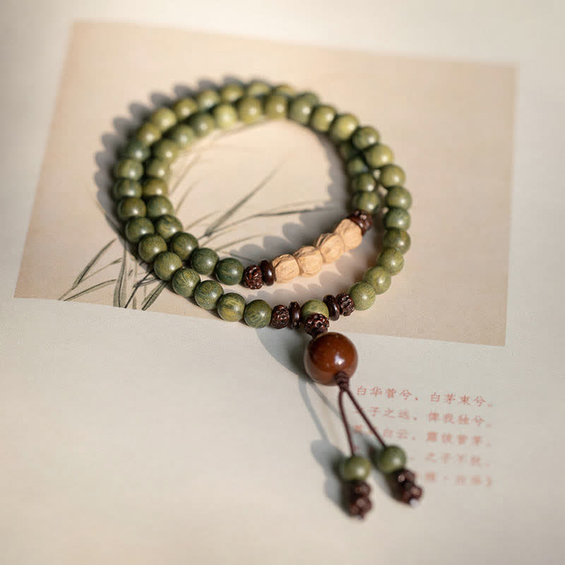 Wear FengShui Green Sandalwood Positive Peace Bracelet