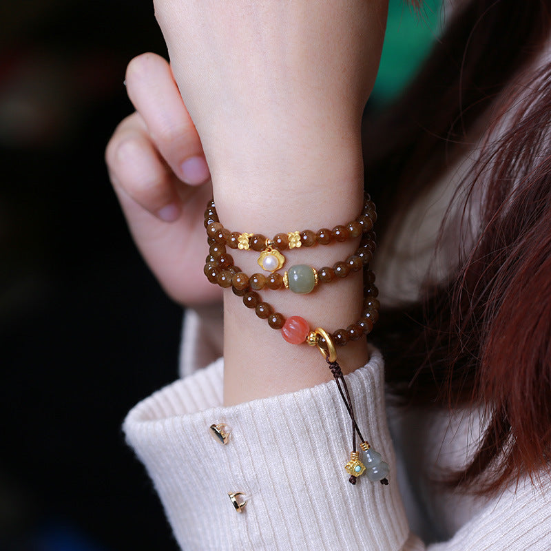 Wear FengShui Jade Butterfly Gourd Prosperity Luck Bracelet Necklace