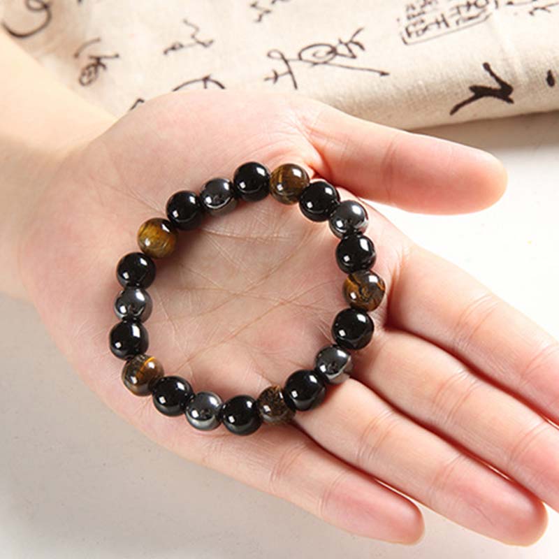 Wear FengShui Tibetan Tiger's Eye Bracelet Necklace Set
