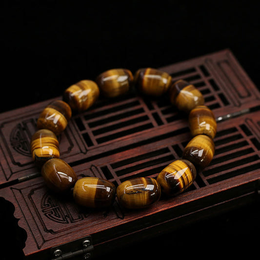 Wear FengShui Natural Tiger Eye Stone Integrity Willpower Bracelet