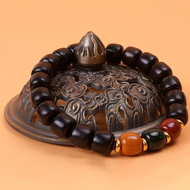 Wear FengShui Ebony Wood Rosewood Peace Balance Bracelet