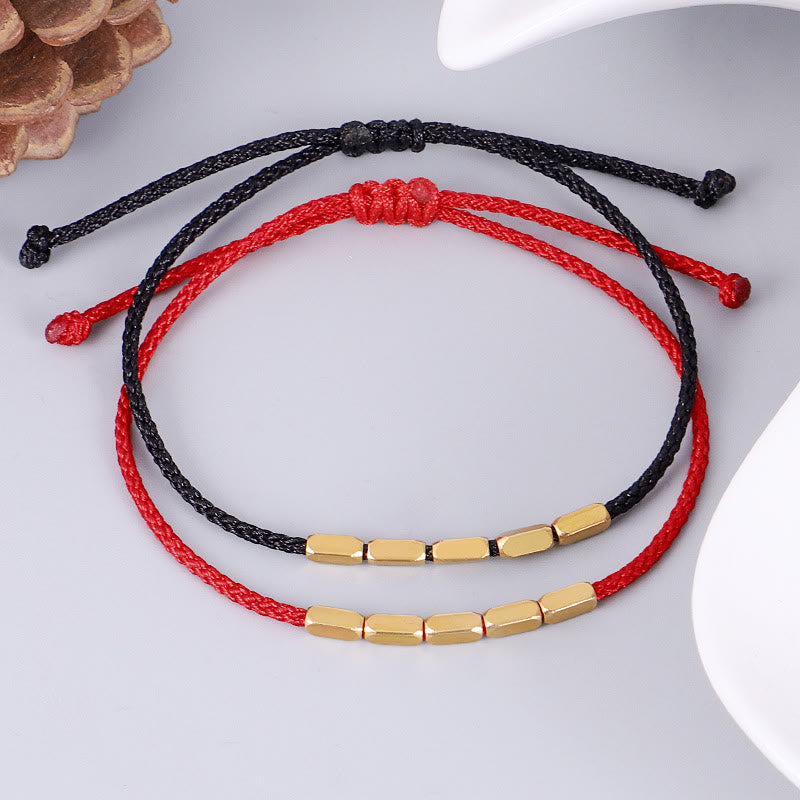 Wear FengShui Handcrafted Copper Bead Protection Braided String Bracelet