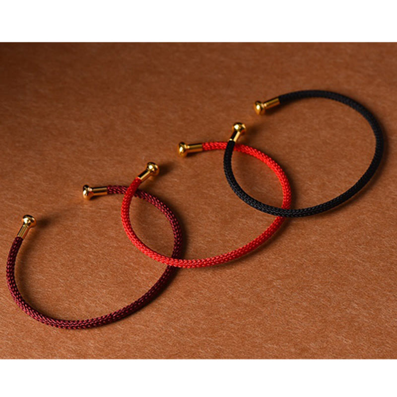 Wear FengShui Simple Design Handmade Luck Braid String Cuff Bracelet