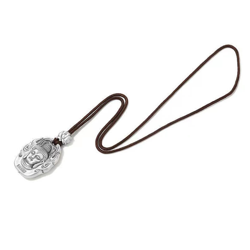 Wear FengShui Chinese Zodiac Natal Buddha Om Mani Padme Hum Lotus Compassion Necklace Pendant