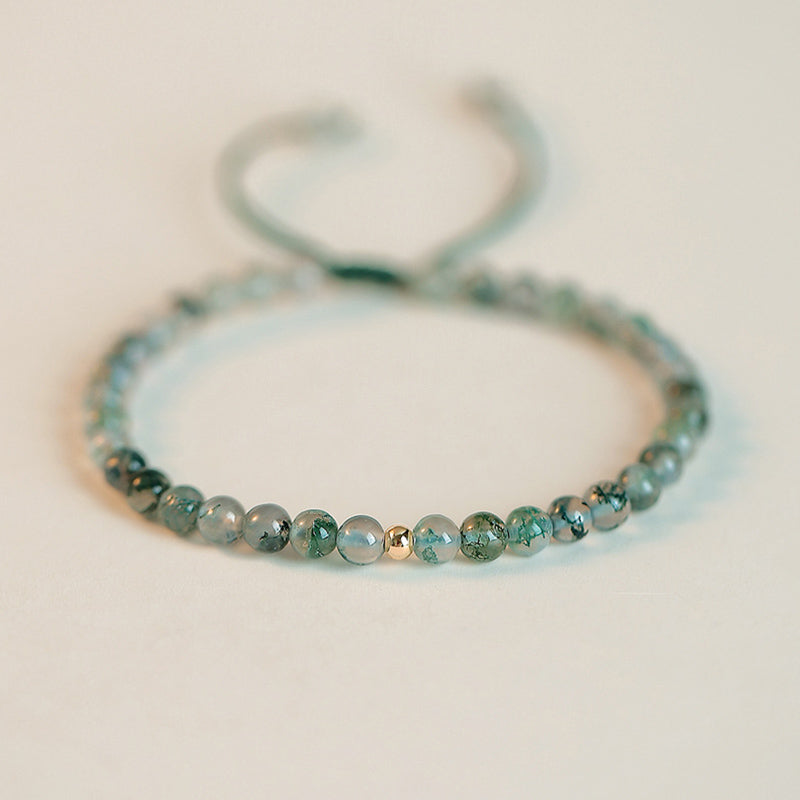 Wear FengShui Moss Agate Lucky Balance Bracelet