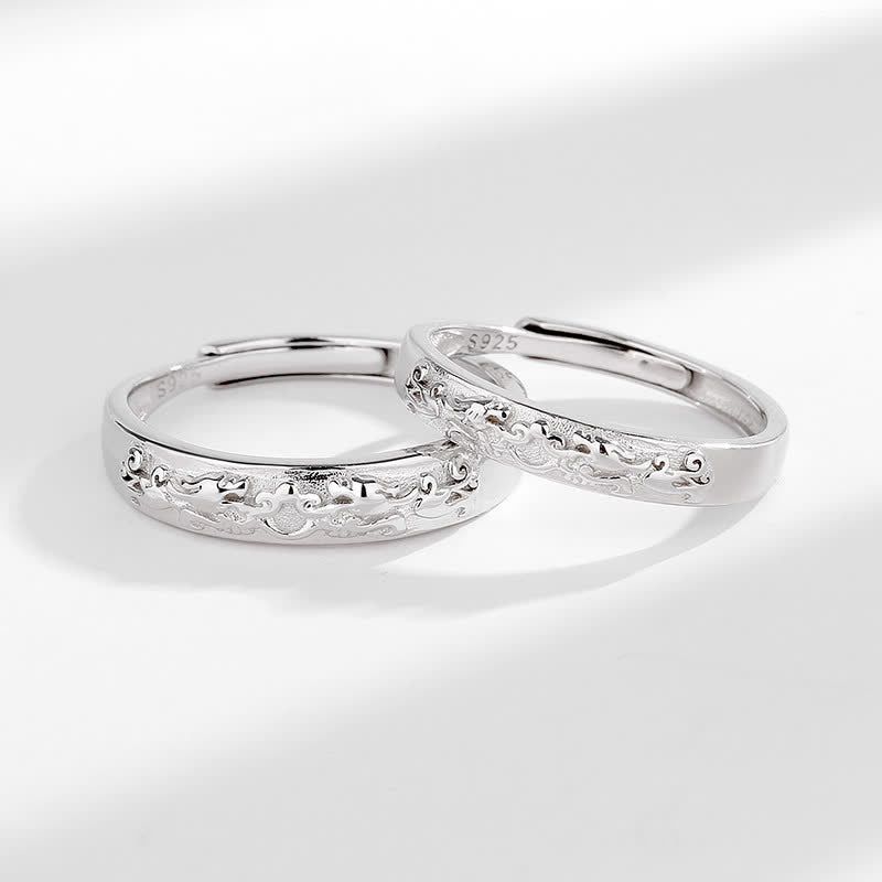 Wear FengShui 925 Sterling Silver PiXiu Balance Adjustable Couple Ring
