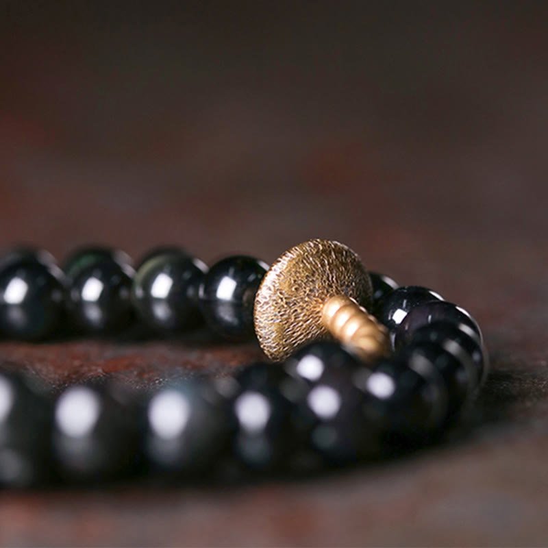 Wear FengShui Rainbow Obsidian Copper Love Double Wrap Bracelet