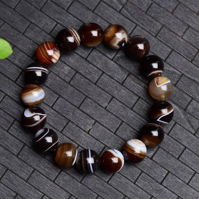 Wear FengShui Tibetan Sardonyx Happiness Positive Bracelet