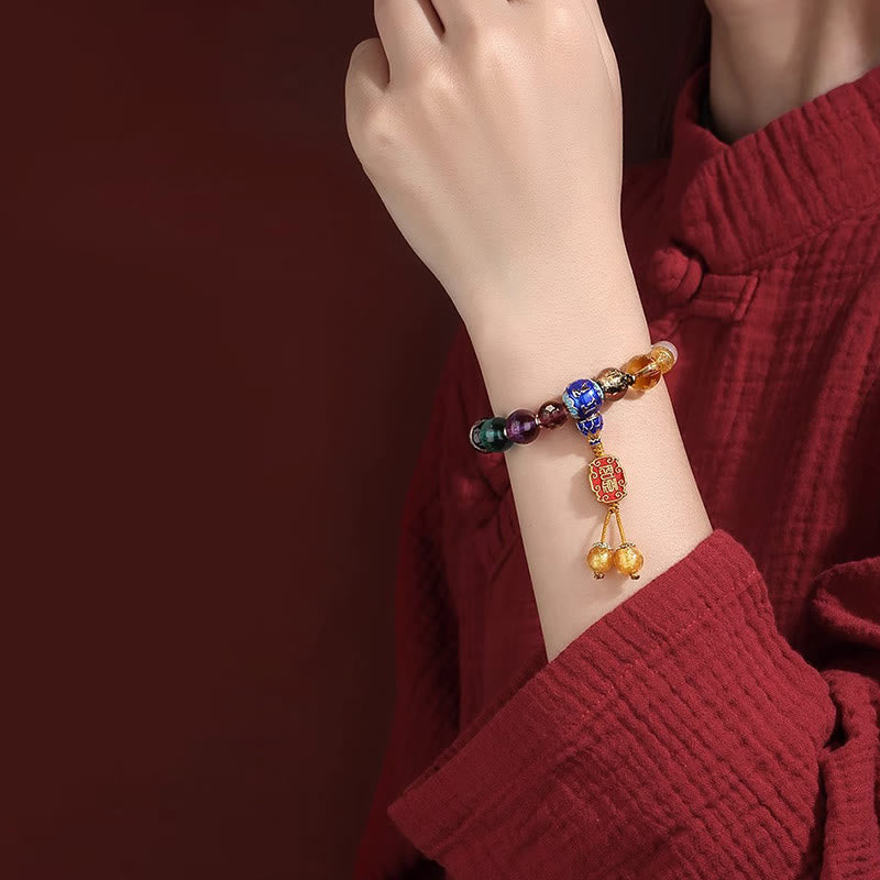 Wear FengShui Tibetan Colorful Incense Ash Liuli Glass Bead Om Mani Padme Hum Dorje Vajra 18 Beads Wrist Mala