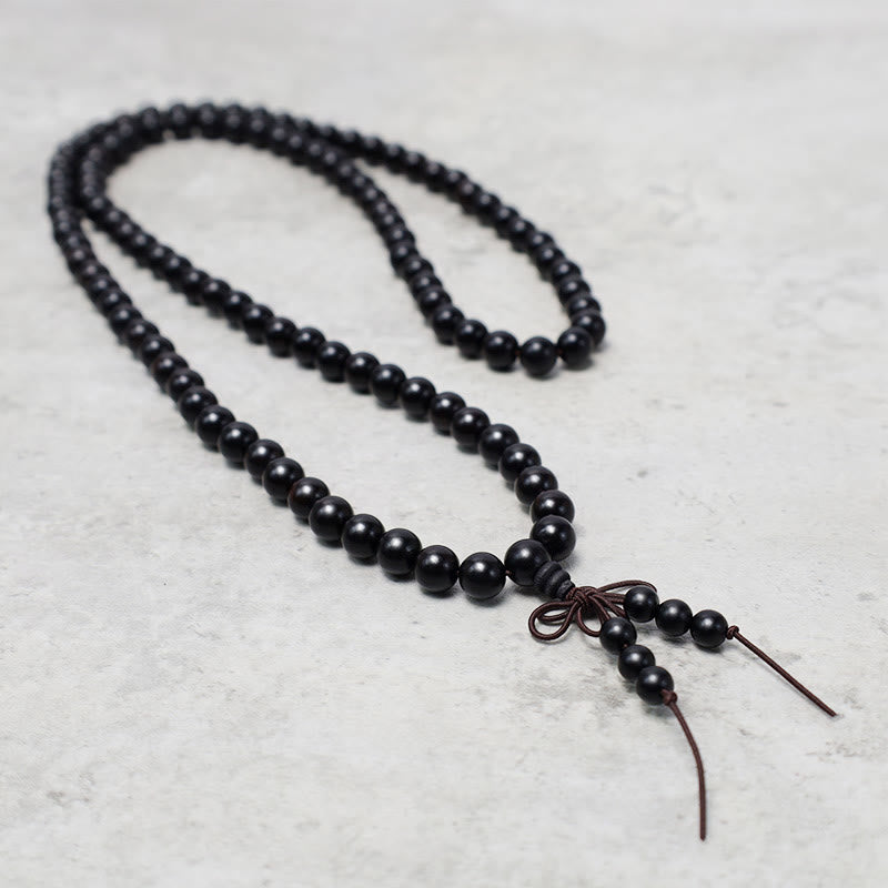 Wear FengShui 108 Mala Beads Bracelet Prayer Meditation Sandalwood Elastic