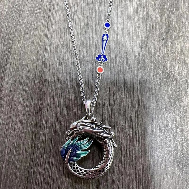 Wear FengShui Tibetan Copper Dragon Strength Necklace