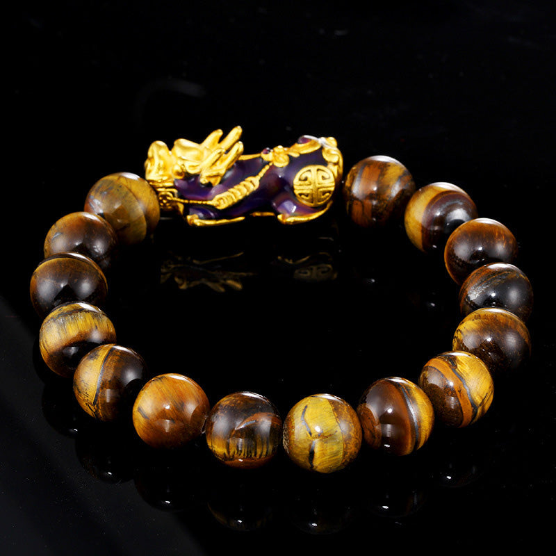 Tiger Eye & PiXiu Tibetan Feng Shui Bracelet