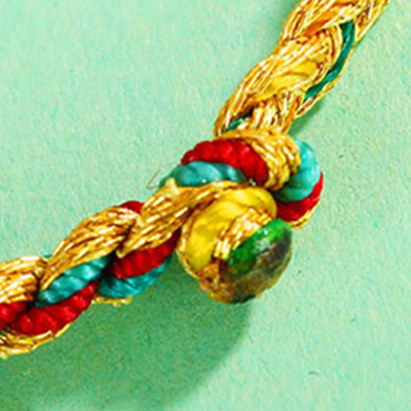 Wear FengShui Handmade Multicolored Dragon Scale Pattern Braid String Bracelet