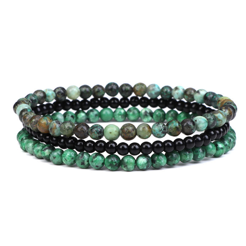 Wear FengShui 3Pcs Natural Crystal Stone Inner Peace Spiritual Bracelet