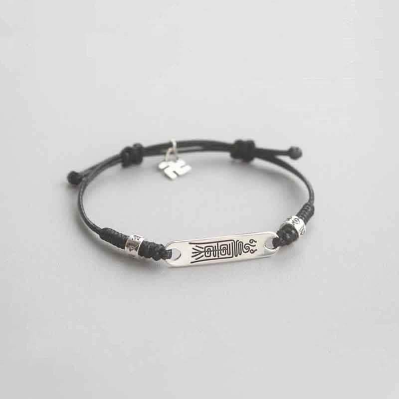 Wear FengShui 925 Sterling Silver Red String Luck Strength Braid Bracelet
