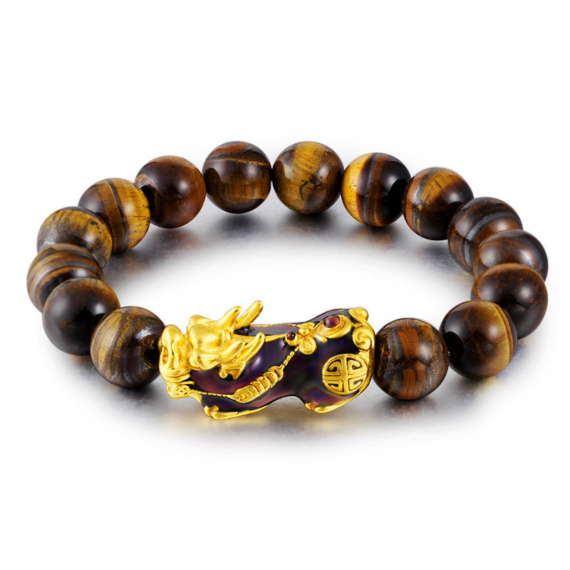 Wear FengShui  Tibetan Handcrafted Tiger Eye Feng Shui Bracelet