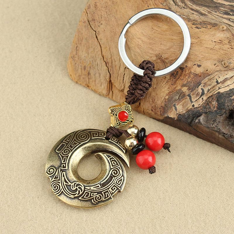 Wear FengShui Good Luck Fortune Copper Wealth Key Chain