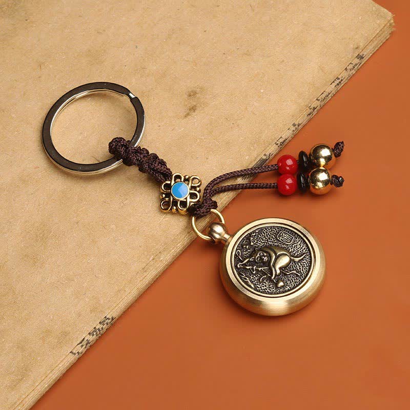 Wear FengShui 12 Chinese Zodiac Blessing Wealth Fortune Keychain