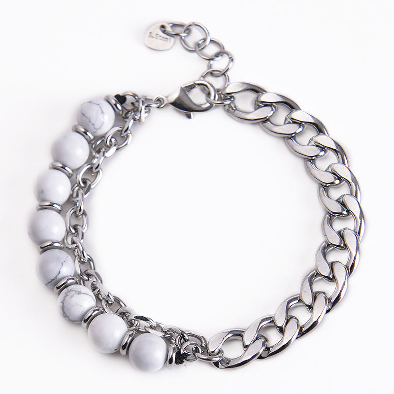 Wear FengShui Tiger Eye Picasso Jasper Frosted Stone Strength Bracelet