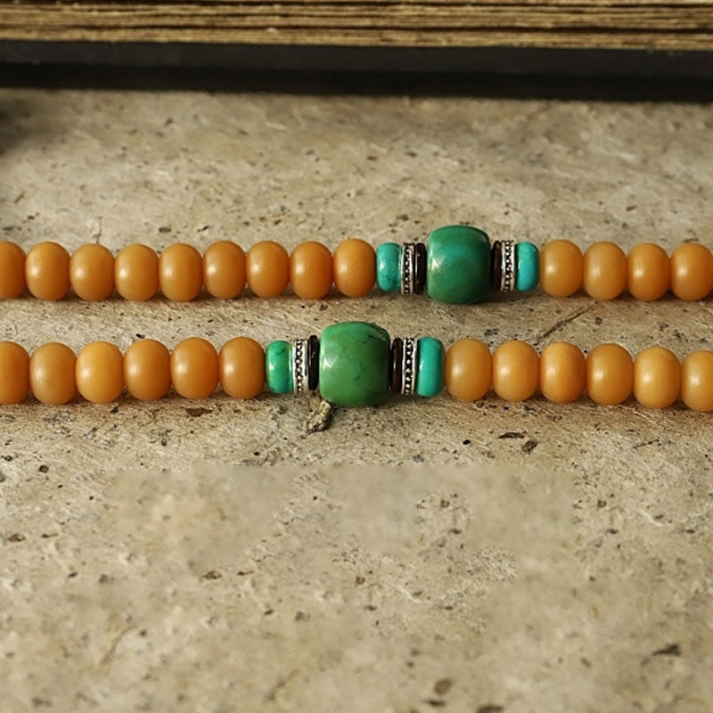 Wear FengShui Tibet 108 Mala Beads Bodhi Seed Bagua Vajra Wealth Bracelet