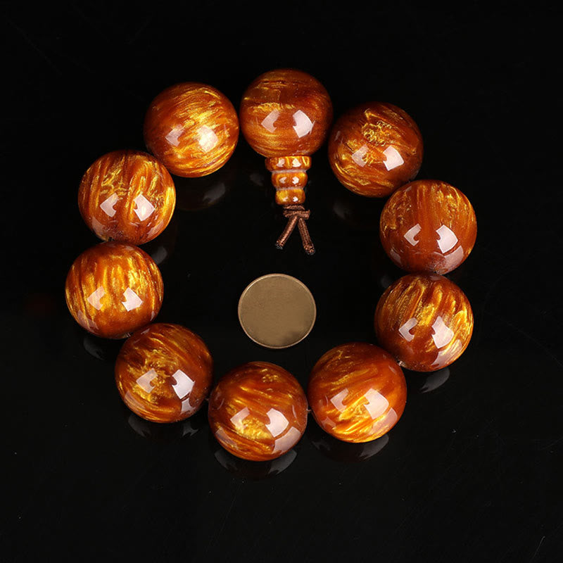 Wear FengShui Golden Sea Willow Success Positive Bracelet Mala