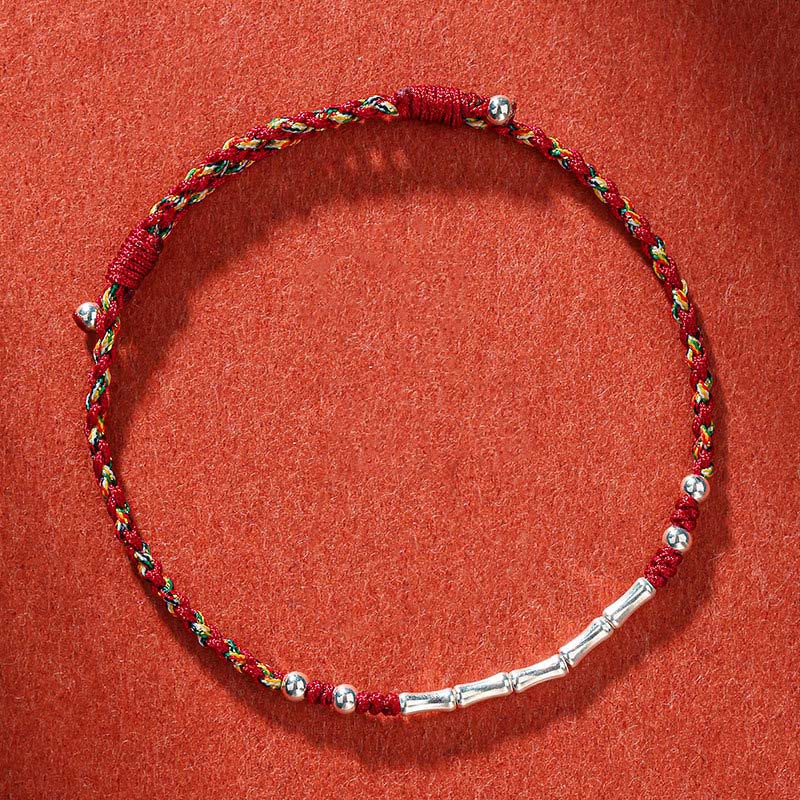 Wear FengShui Tibet Handmade Multicolored Bamboo Protection Braided String Bracelet