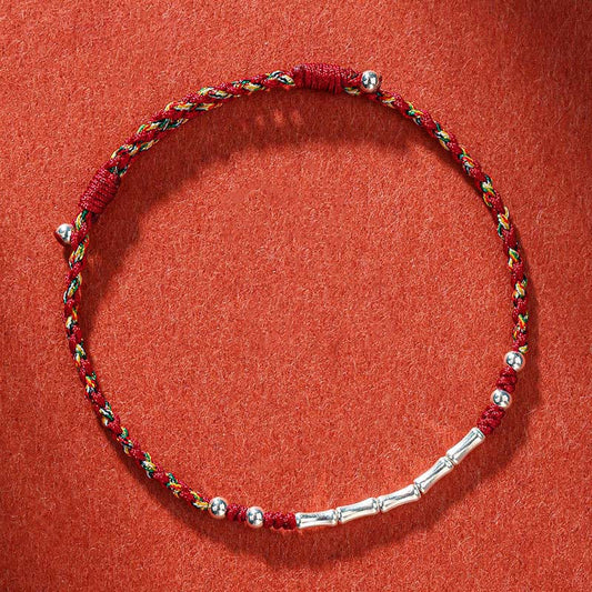 Wear FengShui Tibet Handmade Multicolored Bamboo Protection Braided String Bracelet