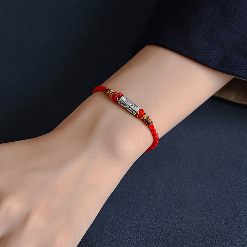 Wear FengShui Handcrafted 925 Sterling Silver Everything Goes Well Design Protection Strength Bracelet Anklet