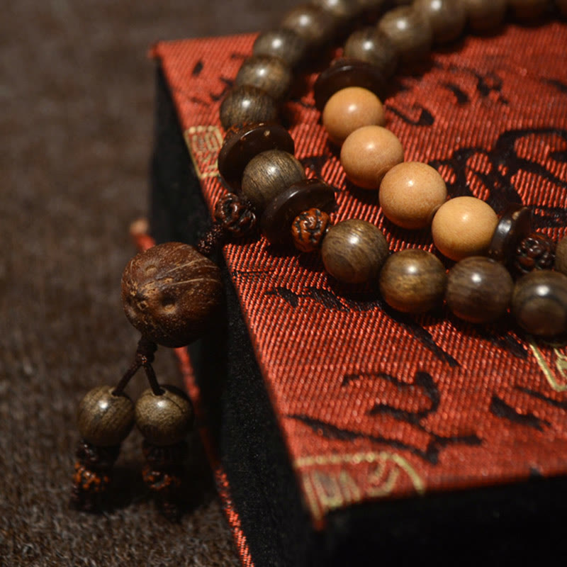 Wear FengShui Tibetan Sandalwood Protection Charm Mala Bracelet