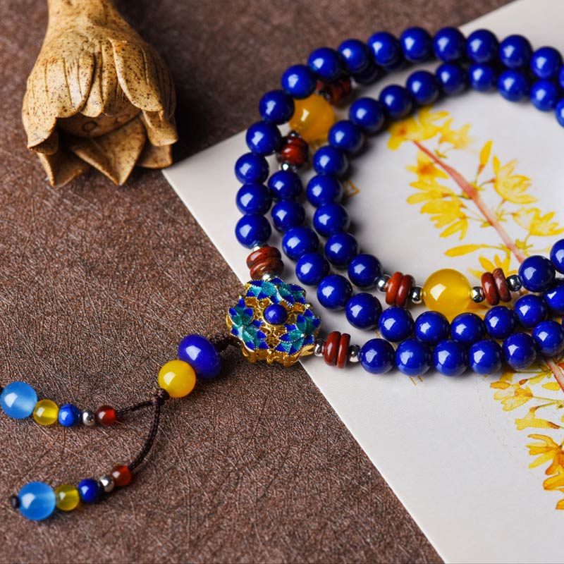 Wear FengShui Lazurite Yellow Agate Positive Bracelet