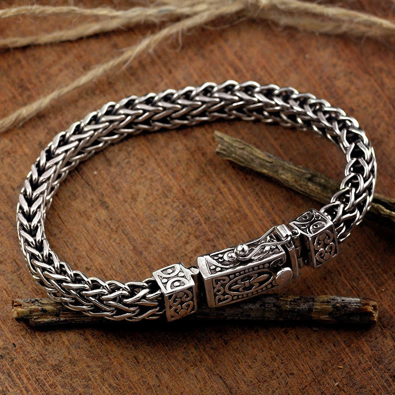 Wear FengShui Retro Dragon Keel Braided Design Balance Healing Bracelet